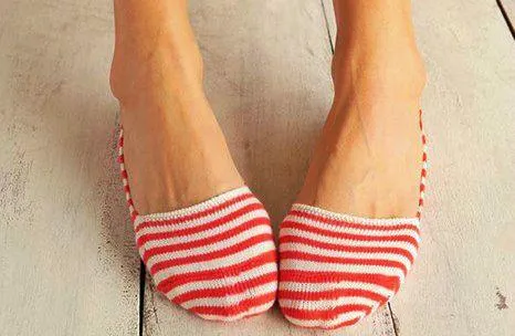 3 Pairs Of Ladies Candy Stripes Invisible Socks