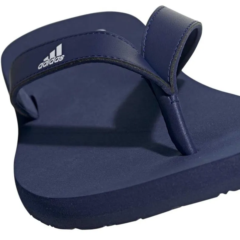 3 x Adidas Mens Dark Blue/White Eezay Flip Flop Casual Thongs