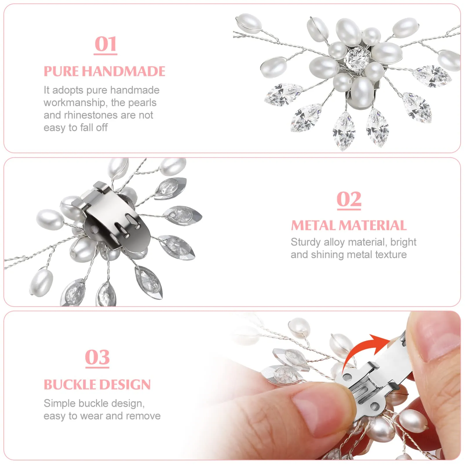 Abaodam 2Pcs Pearl Rhinestone Shoe Clips Decorative Wedding Shoe Buckle Women Shoe Ornaments for Brides