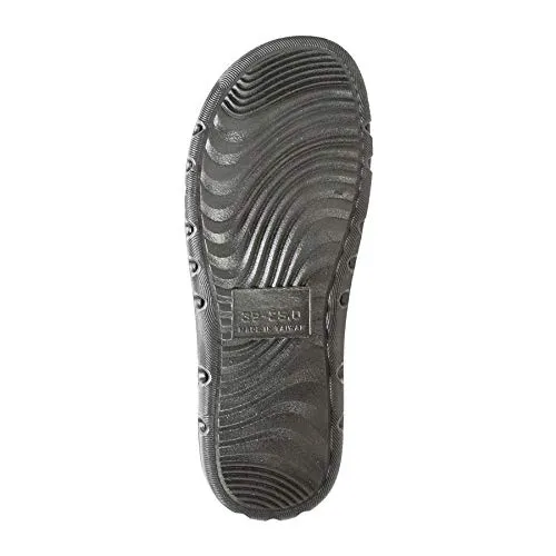 Ad Tec Women’s PVC Slide Sandal, Shower Slipper with Drainage Holes, Comfortable Slides Sandal Non-Slip & Quick Dry, Casual Indoor/Outdoor Slippers Sandal, Black, 6