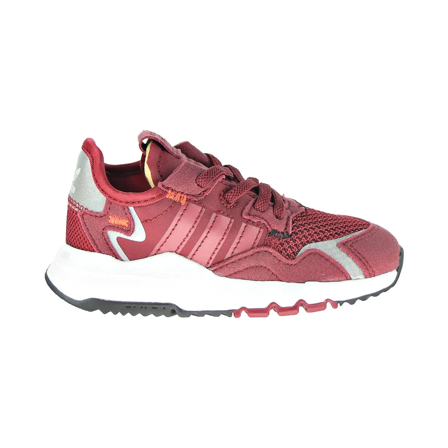 Adidas Nite Jogger Toddler Shoes Collegiate Burgundy-Cloud White