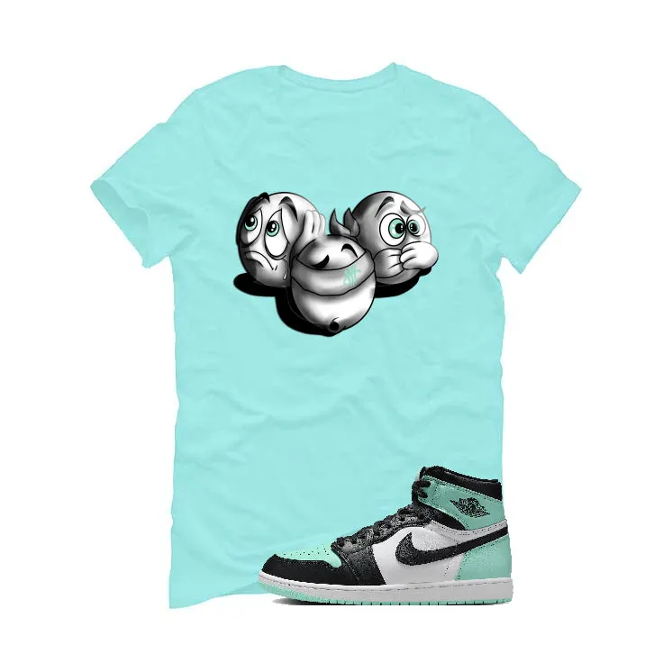 Air Jordan 1 High OG “Green Glow” | illcurrency Mint Green T-Shirt (SEE NO EVIL)