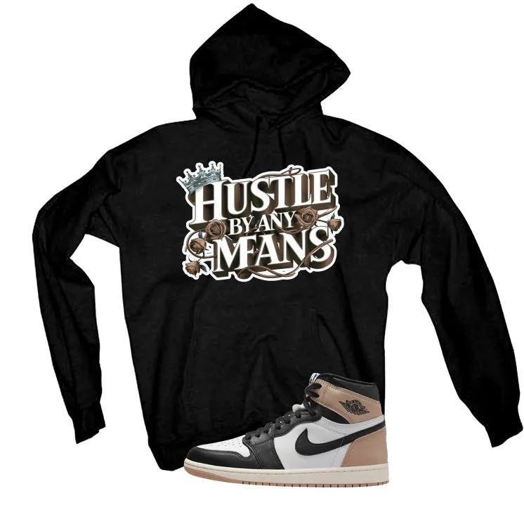 Air Jordan 1 High OG Latte Black T-Shirt (Hustle By Any Means)| illcurrency