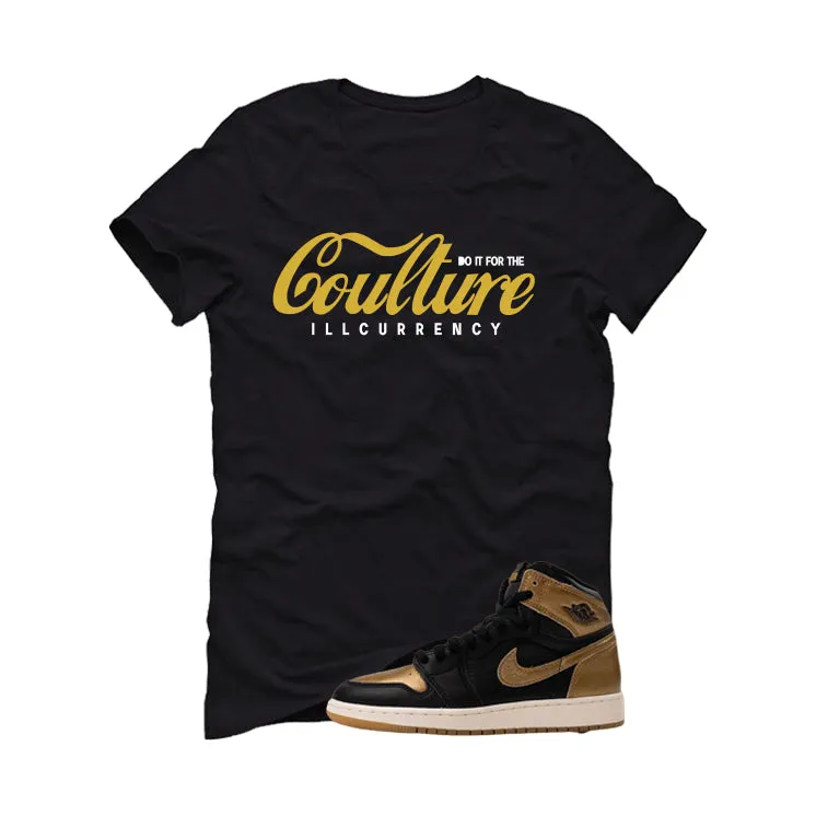 Air Jordan 1 High OG Metallic Gold Black T-Shirt (Coulture)| illcurrency