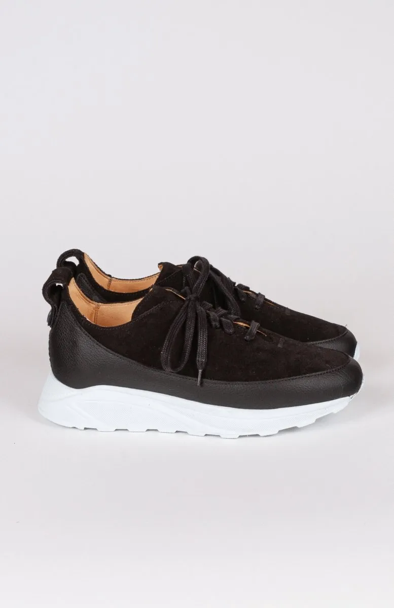 Ash Sneaker | Black Leather   Suede