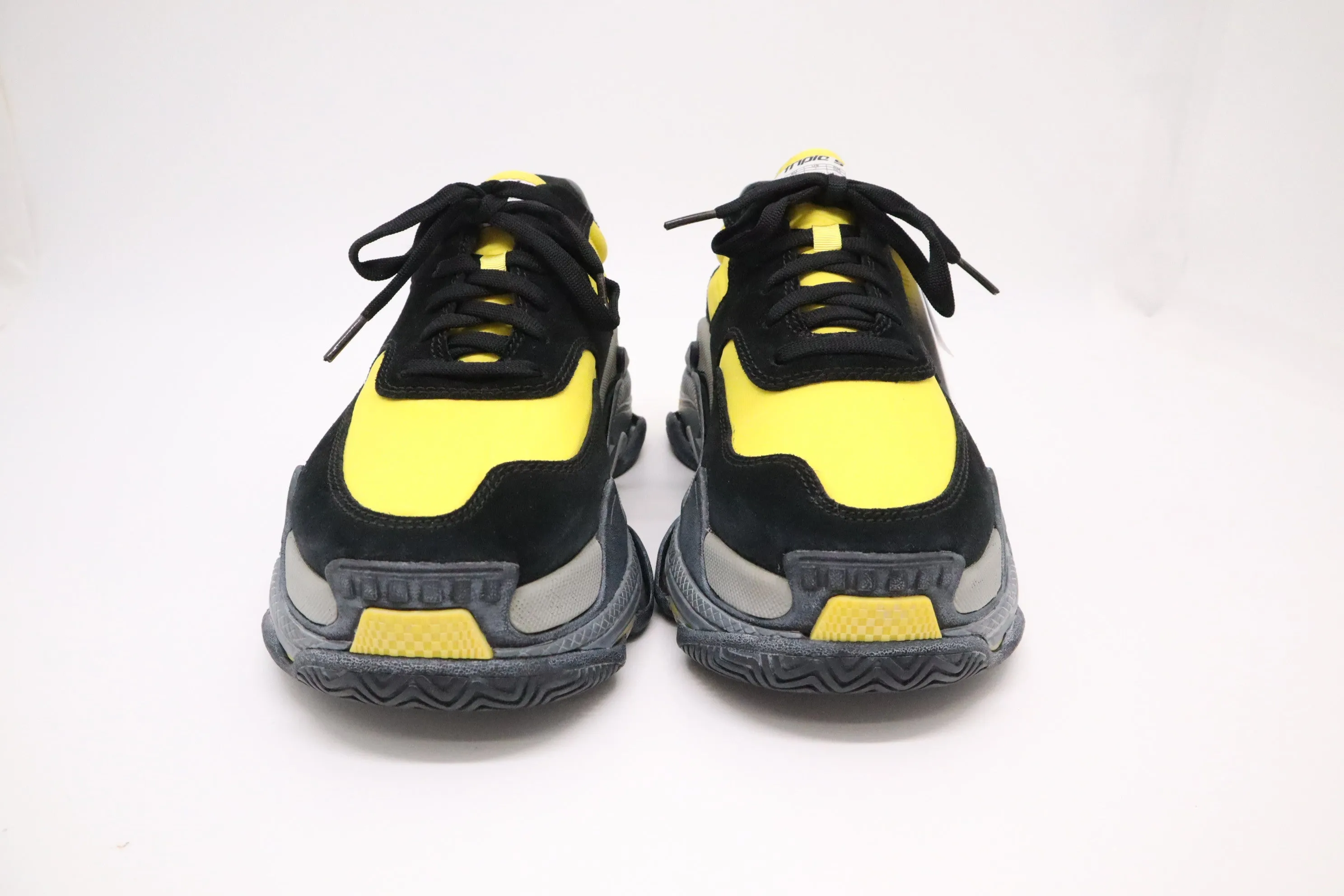 Balenciaga Triple S Sneakers in Black & Yellow