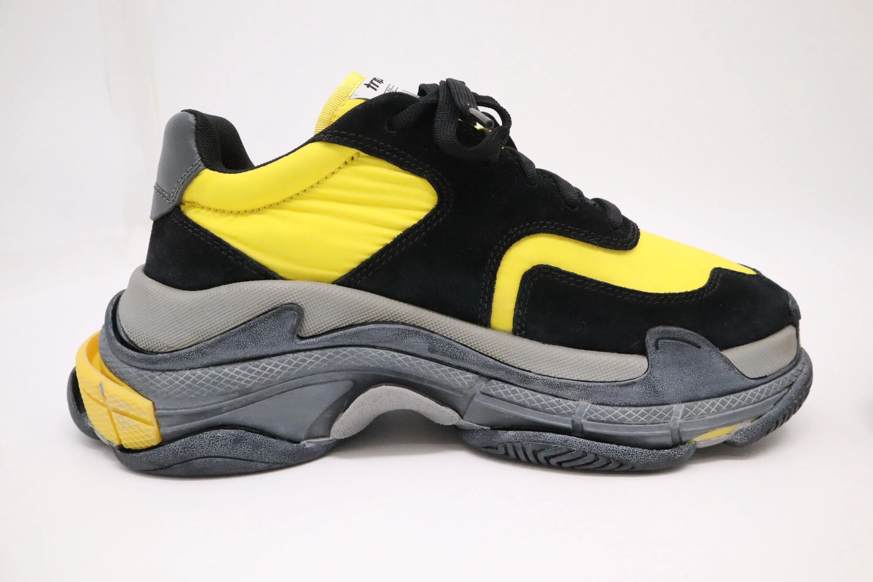 Balenciaga Triple S Sneakers in Black & Yellow