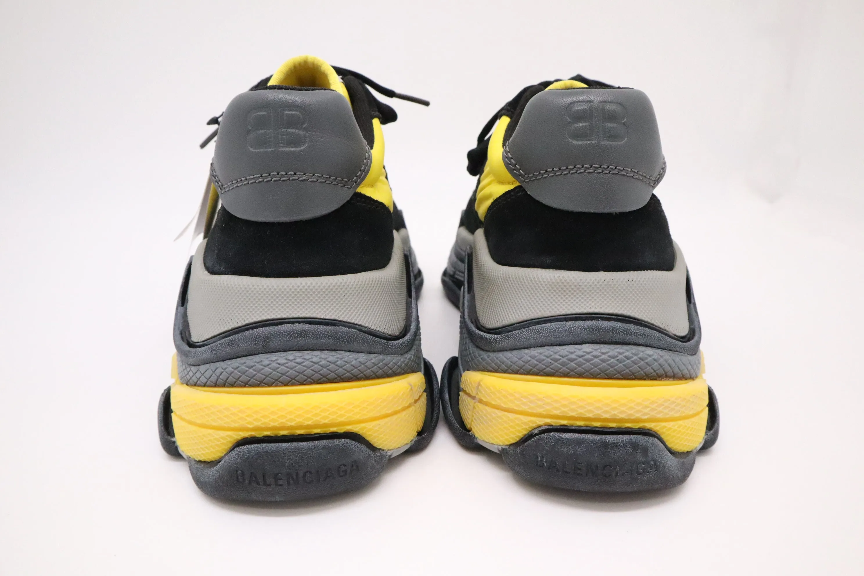 Balenciaga Triple S Sneakers in Black & Yellow