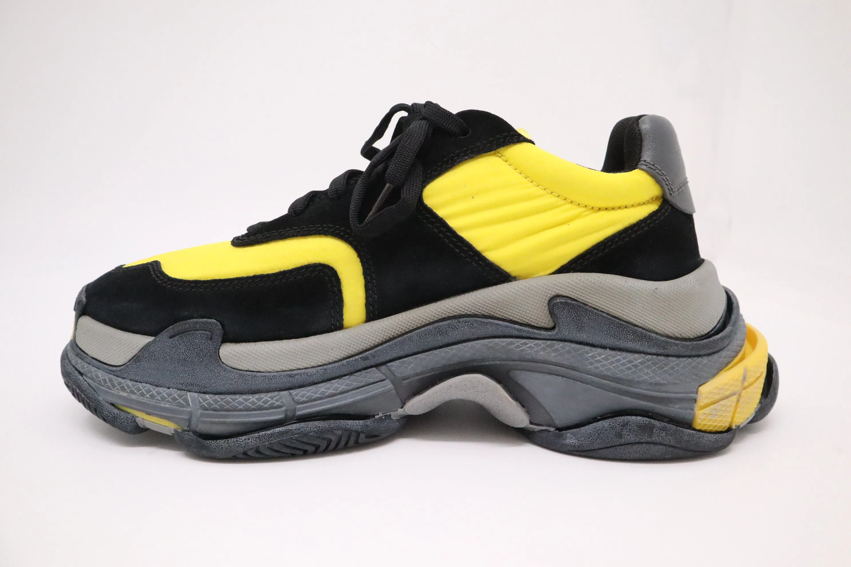 Balenciaga Triple S Sneakers in Black & Yellow