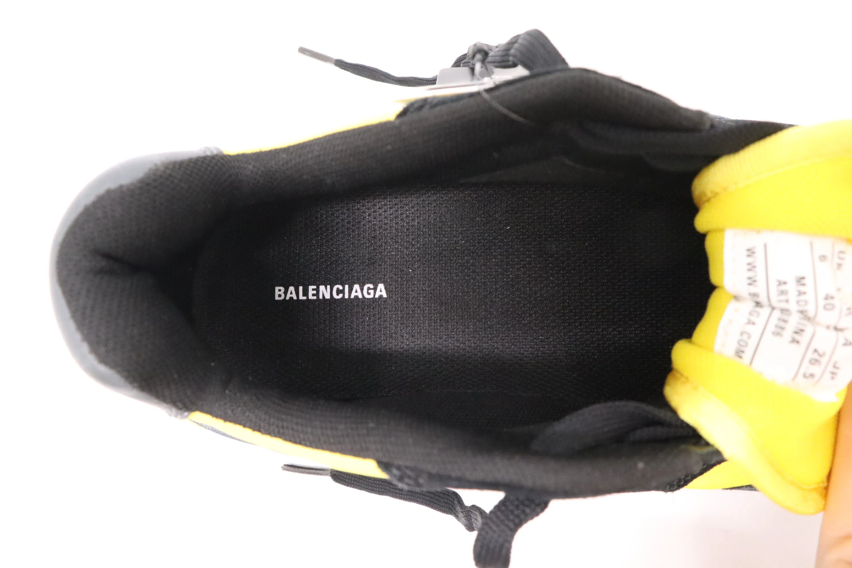 Balenciaga Triple S Sneakers in Black & Yellow