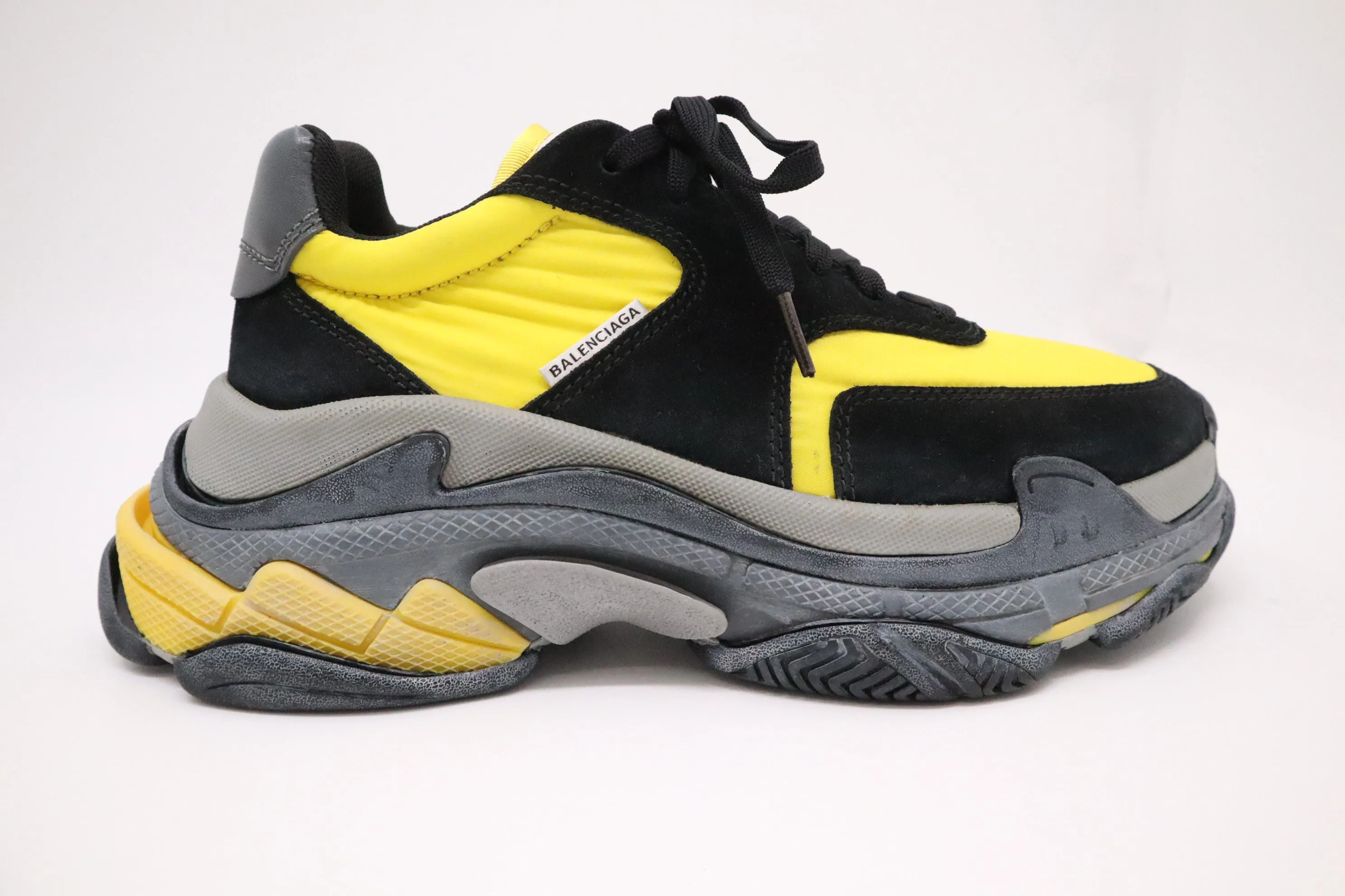 Balenciaga Triple S Sneakers in Black & Yellow