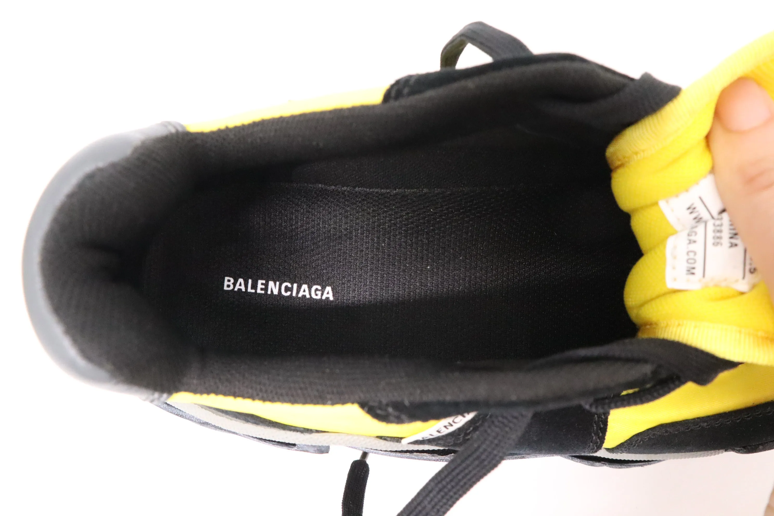 Balenciaga Triple S Sneakers in Black & Yellow