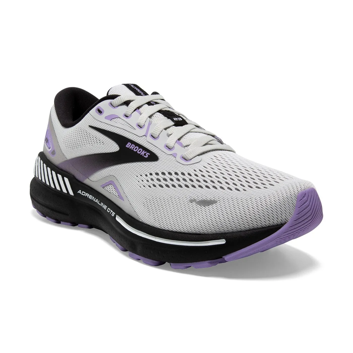 Brooks Womens Adrenaline GTS 23 Wide - Grey/Black/Purple (1203811D039)