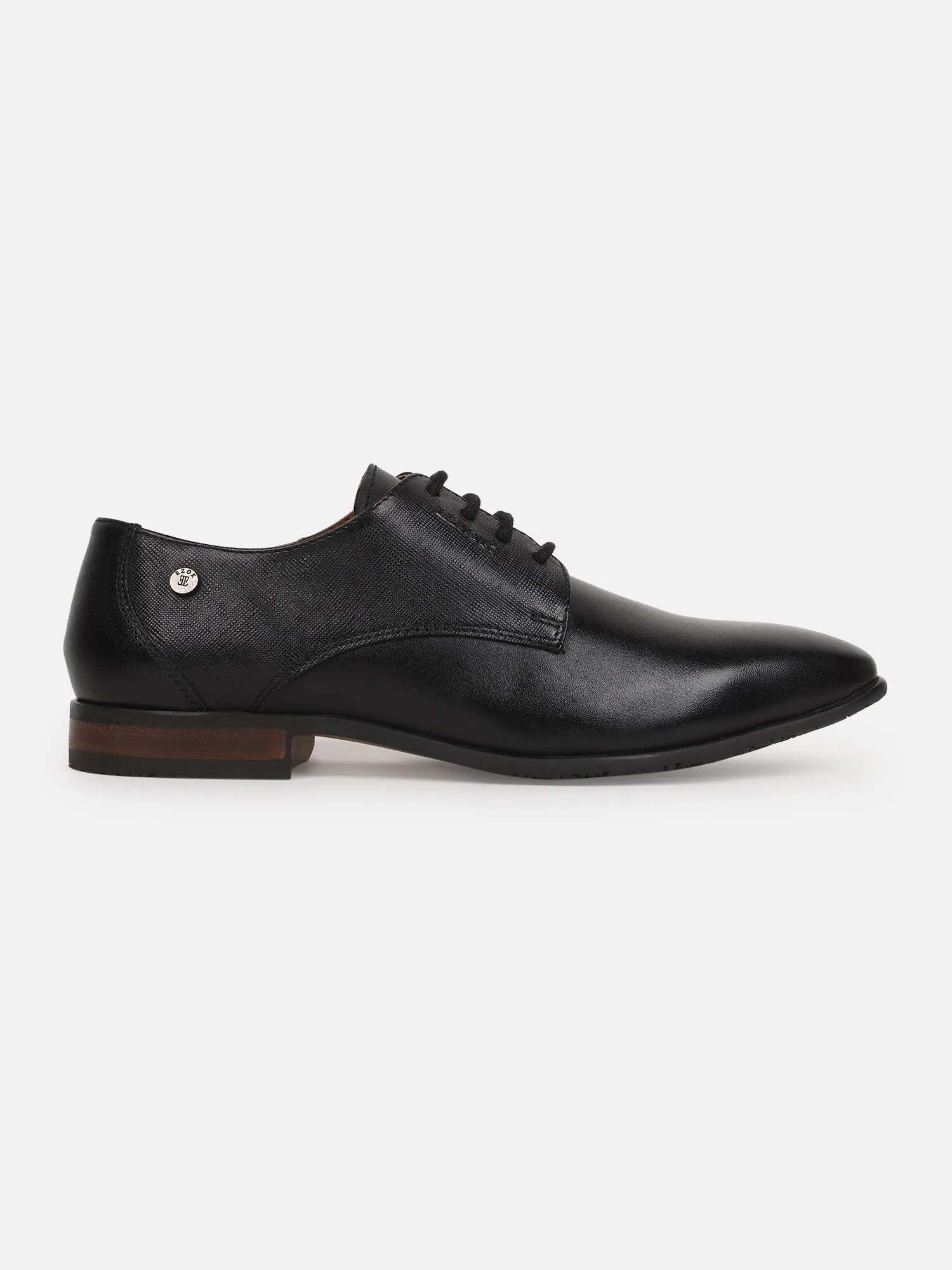 Ezok Men Formal  Black Leather Shoes