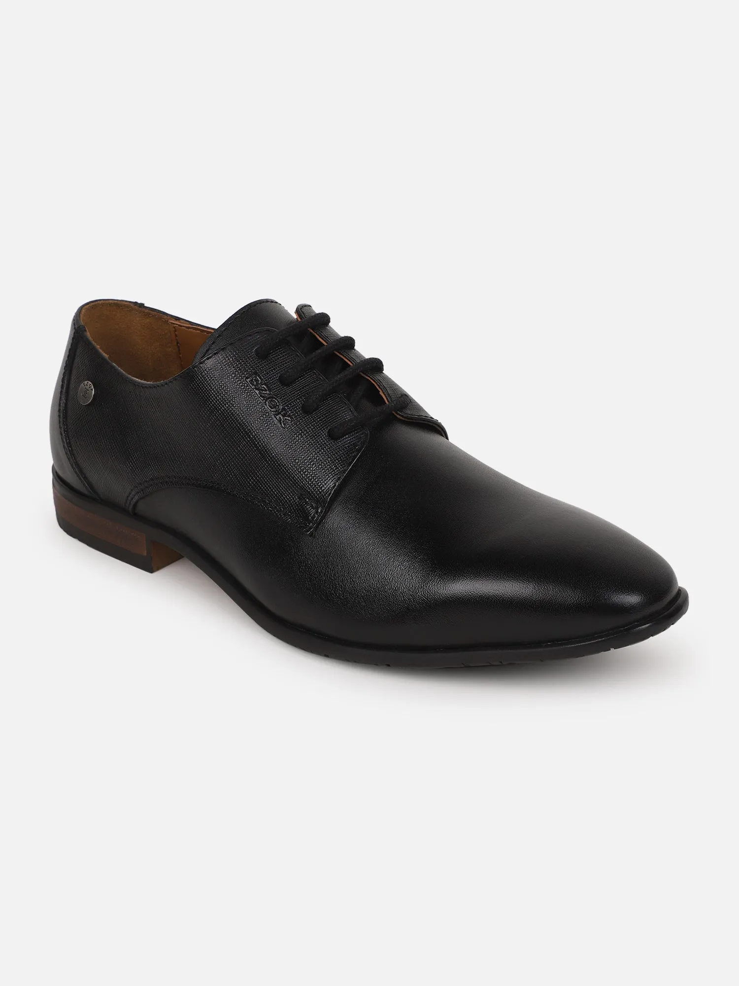 Ezok Men Formal  Black Leather Shoes