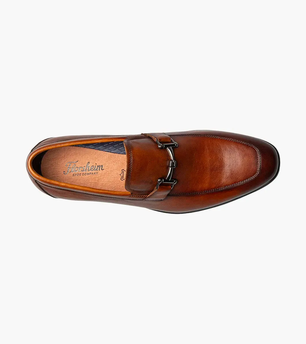 Florsheim Zaffiro Moc Toe Bit Loafer (Wide Width)- Cognac