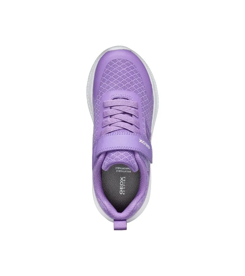 Geox Girls Purple Mesh Casual Sporty Trainer Sprintye - J45FWA