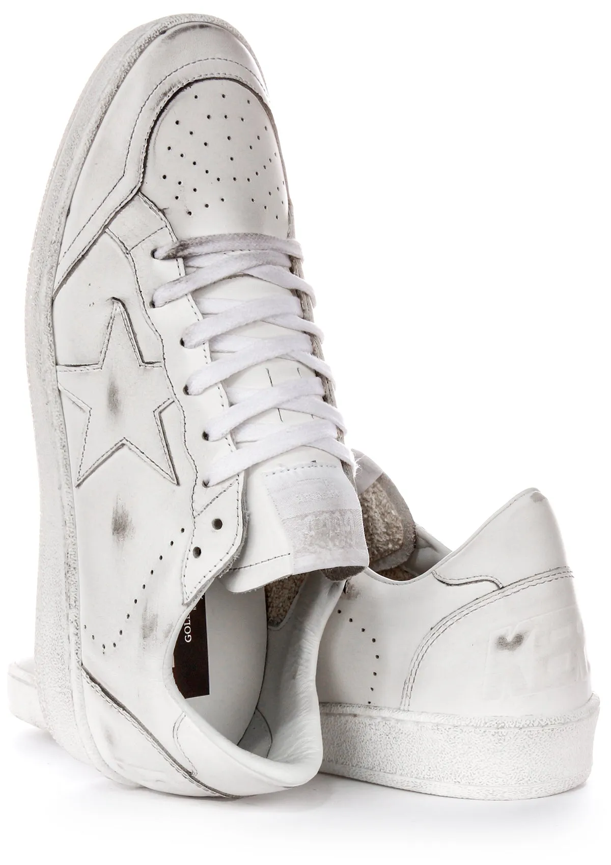 Golden Goose Ball Star In White For Men