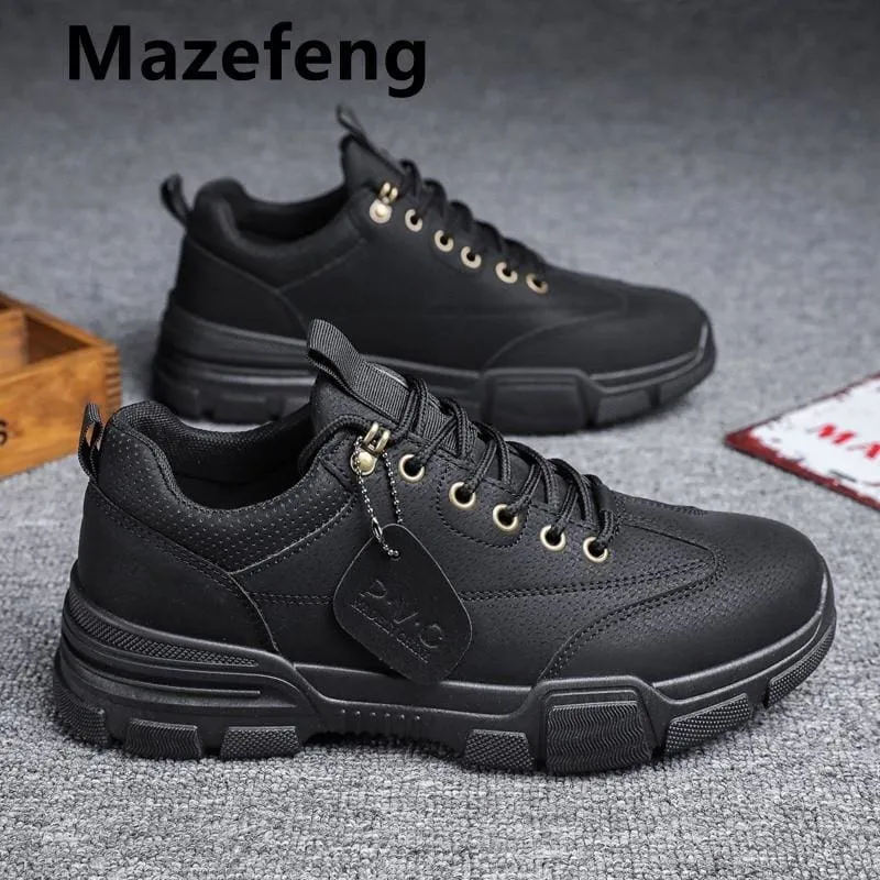 High-Top Comfortable PU Leather Casual Shoes For Men