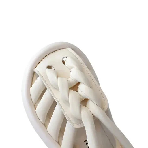 Hollow Out Braided Sandals