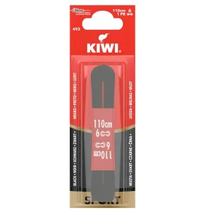 Kiwi Flat Black Shoe Laces 110cm