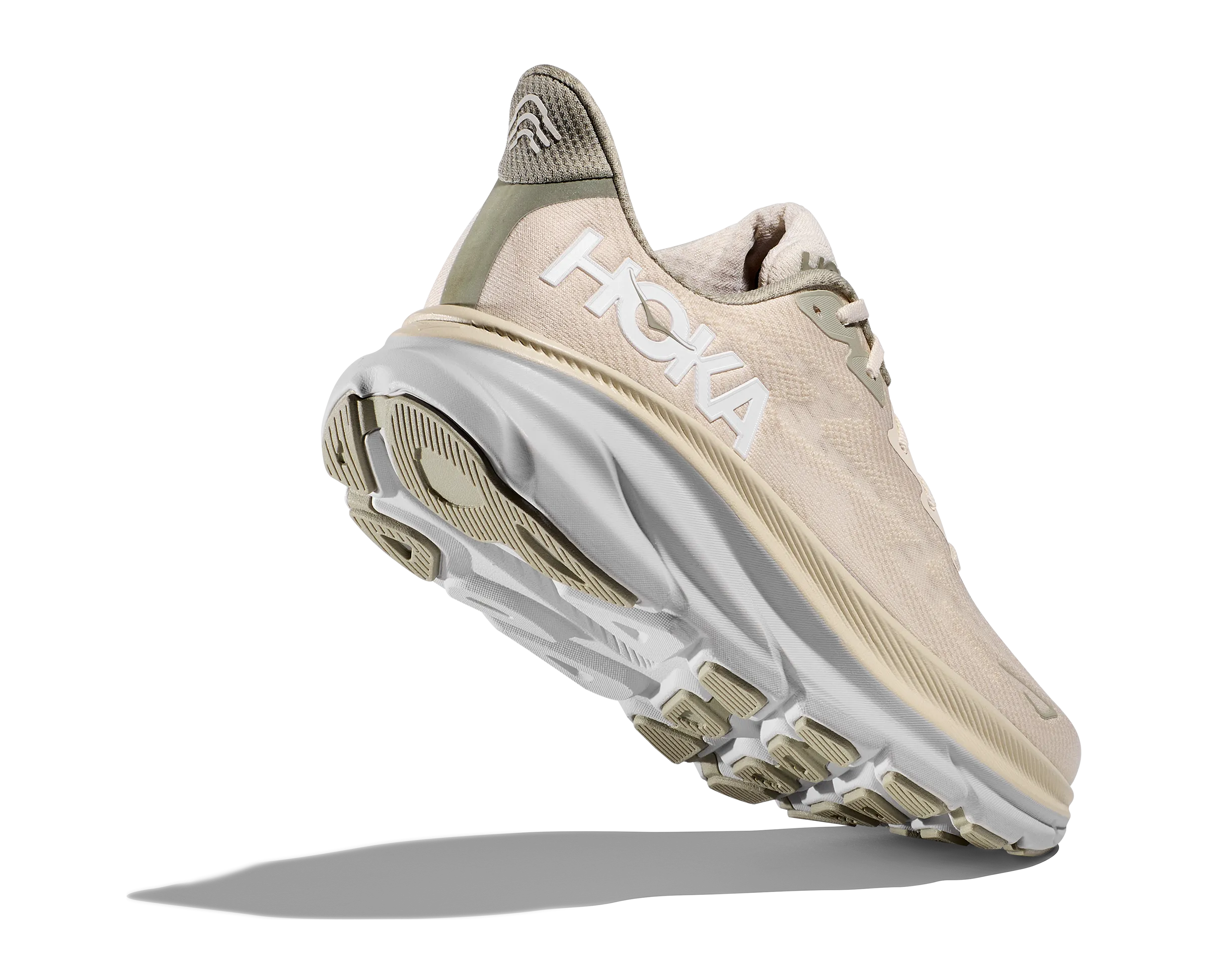 Men's Hoka Clifton 9 Color: Oat Milk / Barley