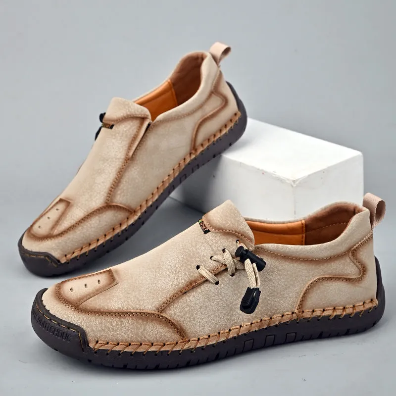 Men's Leather Comfortable Soft Drawing Casual Shoes