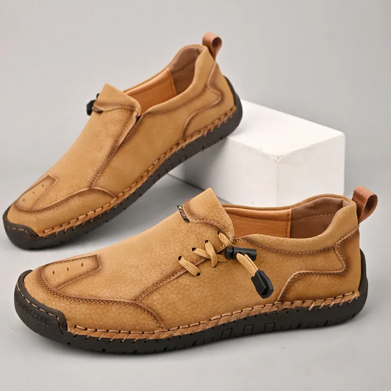 Men's Leather Comfortable Soft Drawing Casual Shoes