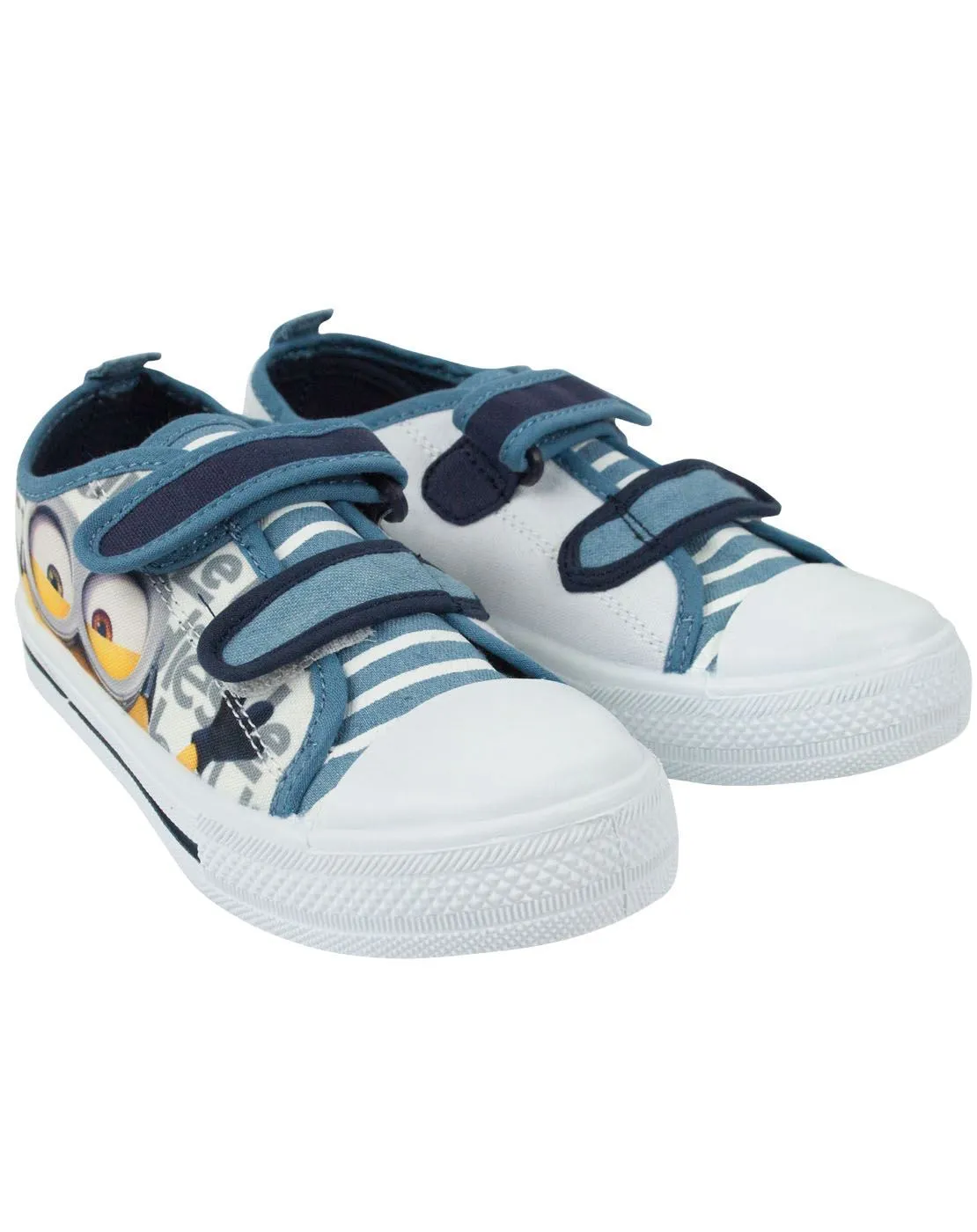 Minions Boys White Velcro Trainers