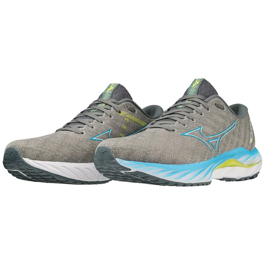 Mizuno Wave Inspire 19 (Mens) - GGray/JBlue/Bolt2Neon