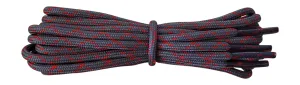 Round 3 mm Shoelaces Grey with Red flecks for walking shoes or trainers