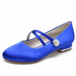 Satin Formal Flats for bride comfortable event shoes wedding shoes