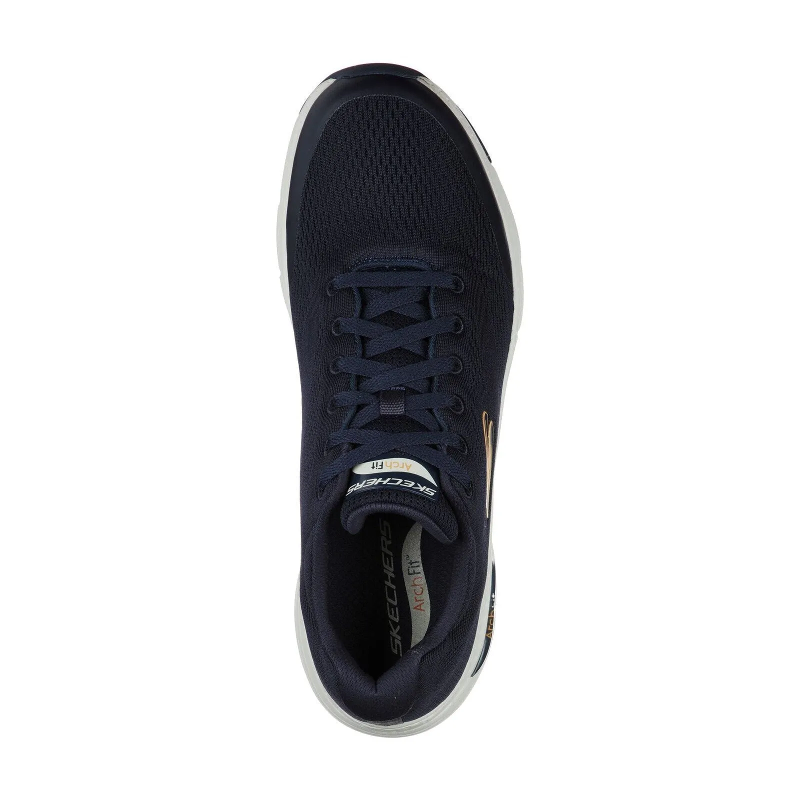 Skechers 232040 Arch Fit Mens Navy Textile Arch Support Lace Up Trainers