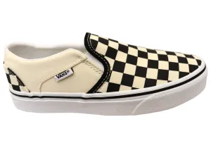 Vans Womens Comfortable Asher Checkerboard Slip On Shoes